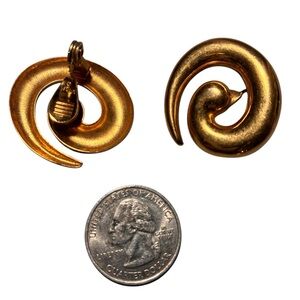 Monet Gold Spiral Clip-In Earrings